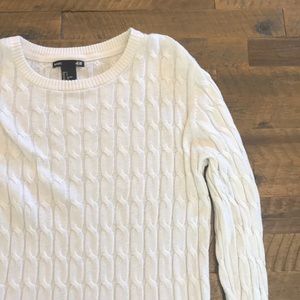 White ribbed sweater from H&M!